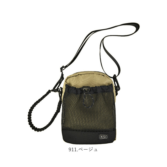 kiu キウ ショルダー k373 ミニ 通販 ミニショルダー ショルダーバッグ ショルダーバック 肩掛け ななめ掛け 斜めかけ パラコード付き メッシュ ポケット | KiU | 19