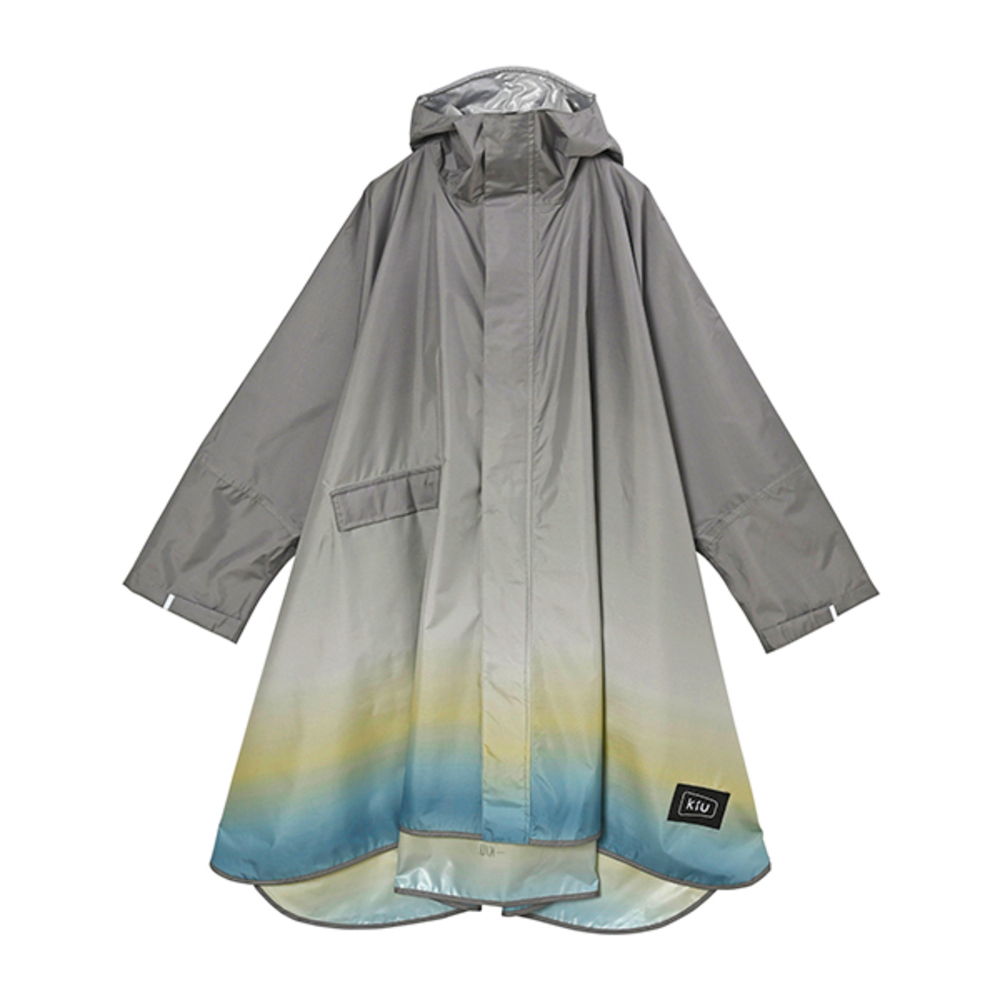 kiu キウ レインコート ポンチョ 通販 ポンチョスリーブ レインポンチョ 雨具 雨合羽 かっぱ 合羽 カッパ フルジップアップ フード ハイネック ポケット | KiU | 02
