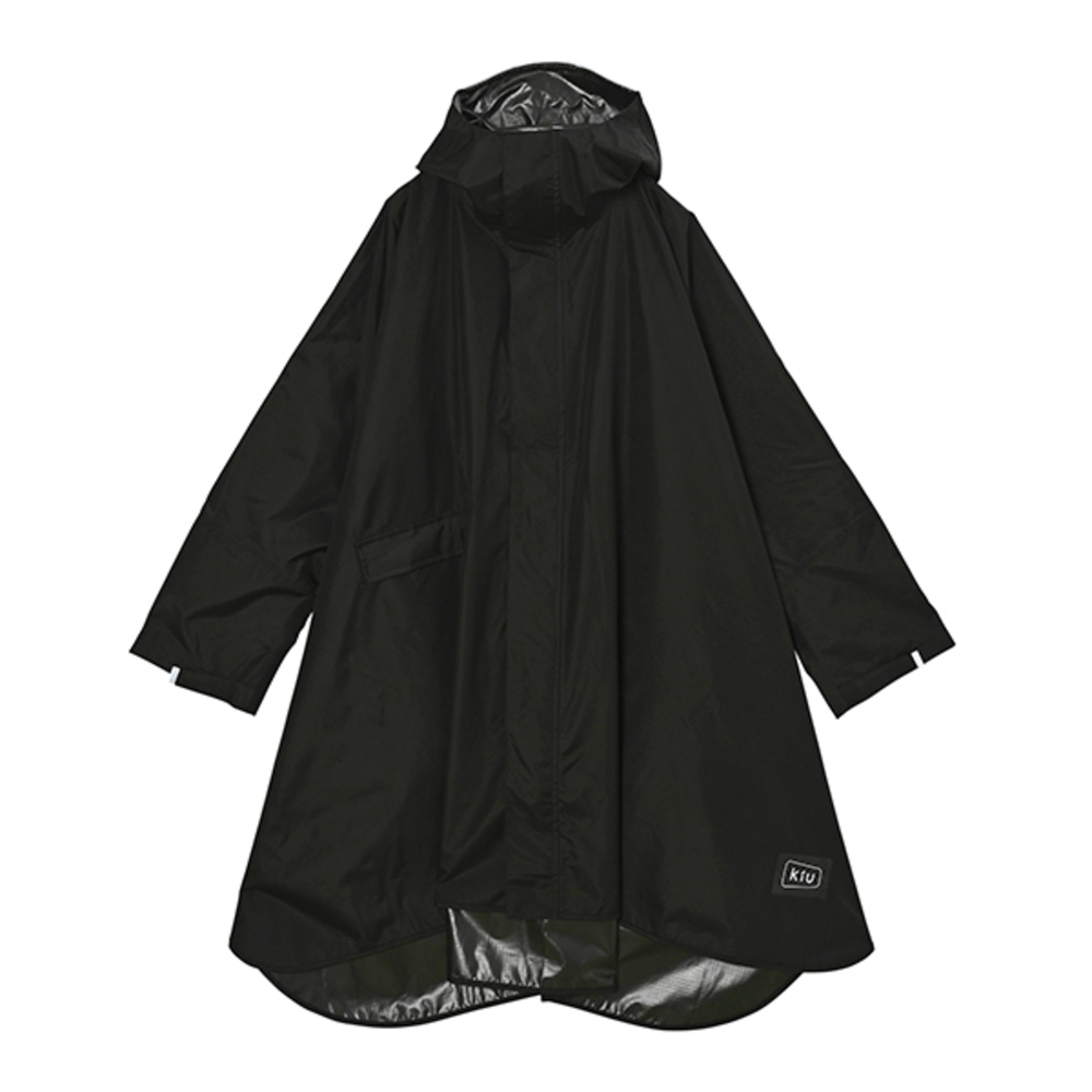 kiu キウ レインコート ポンチョ 通販 ポンチョスリーブ レインポンチョ 雨具 雨合羽 かっぱ 合羽 カッパ フルジップアップ フード ハイネック ポケット | KiU | 10