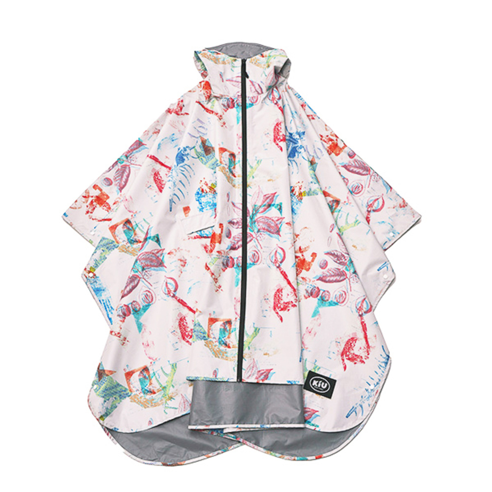 kiu キウ レインコート ポンチョ 通販 ポンチョスリーブ レインポンチョ 雨具 雨合羽 かっぱ 合羽 カッパ フルジップアップ フード ハイネック アウトドア | KiU | 09