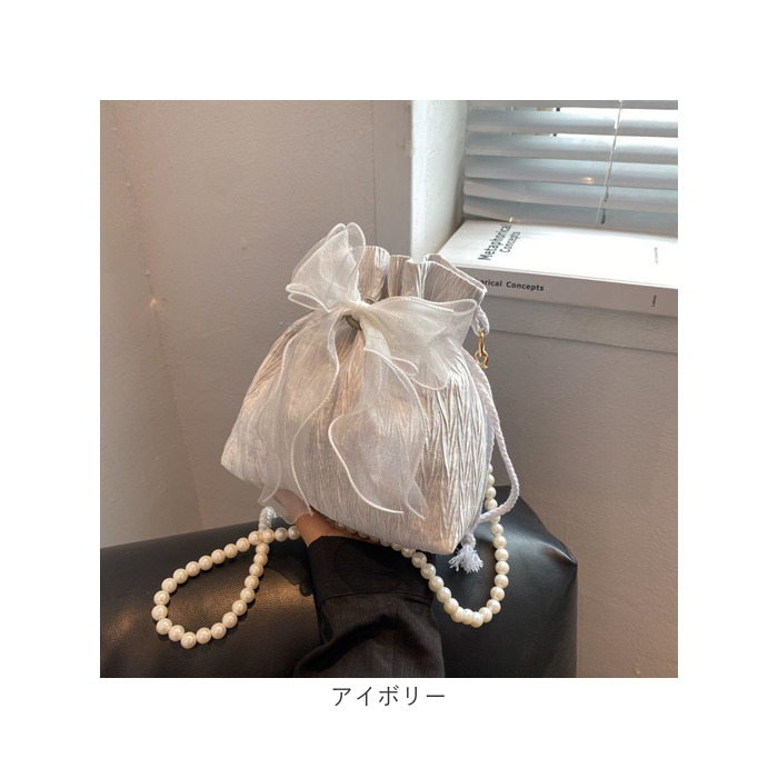 ショルダーポーチ 巾着 レース リボン 通販 ポーチ 巾着ショルダー 巾着バッグ 巾着バック 巾着袋 ミニバッグ ミニバック ショルダー 斜めがけ ショルダーポーチ | BACKYARD FAMILY | 18