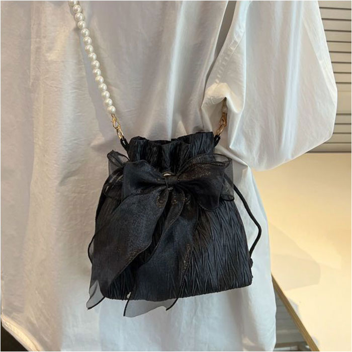 ショルダーポーチ 巾着 レース リボン 通販 ポーチ 巾着ショルダー 巾着バッグ 巾着バック 巾着袋 ミニバッグ ミニバック ショルダー 斜めがけ ショルダーポーチ | BACKYARD FAMILY | 06