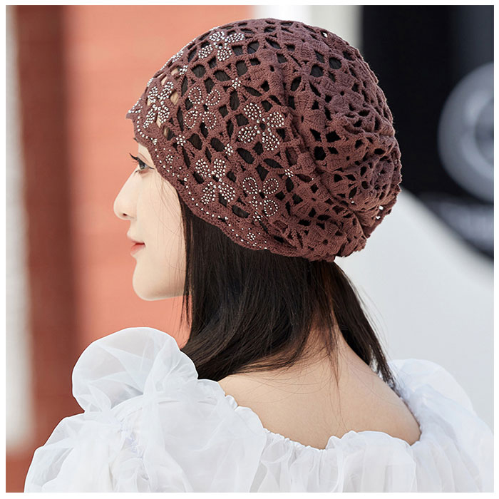 レースヘアキャップ 通販レースヘアキャップ レディース 帽子 レース ケア帽子 医療用帽子 ヘアキャップ 通気性 エレガント 蒸れにくい 白髪 レースヘアキャップ | ブランド登録なし | 04