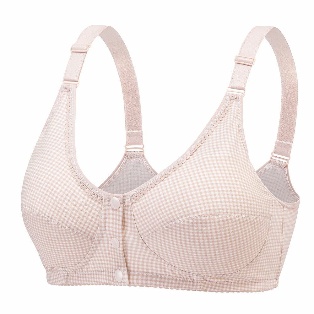 前開き ブラジャー 通販 前開きブラジャー ブラ ナイトブラ マタニティブラ 授乳ブラ フルカップ 前あき ボタン コットン 綿 吸汗性 通気性 前開き | BACKYARD FAMILY | 02