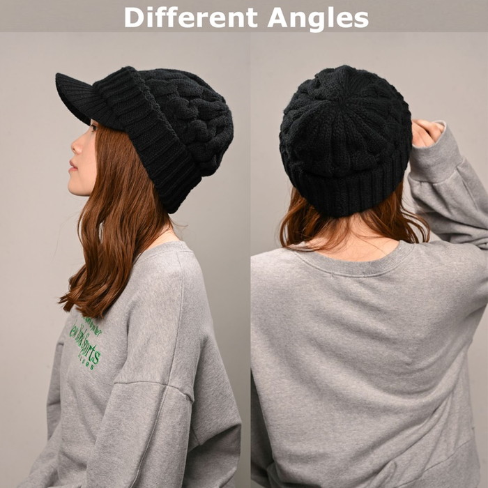 キャスケット レディース 秋冬 通販 つば付きニット帽 帽子 冬 秋 ニット帽子 ニットキャップ つば付 キャスケット帽子 かわいい 無地 洗える 手洗い |  | 17