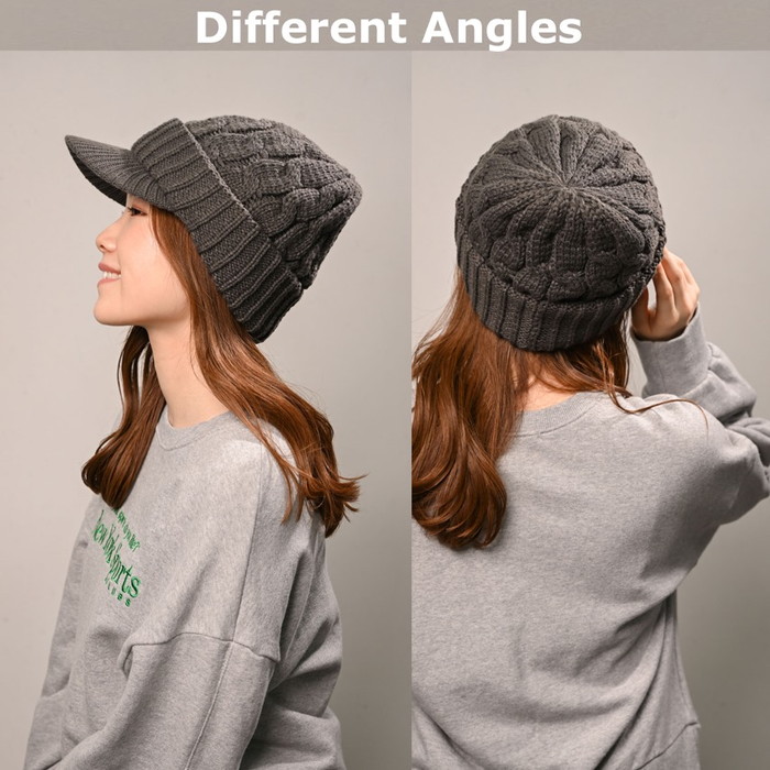 キャスケット レディース 秋冬 通販 つば付きニット帽 帽子 冬 秋 ニット帽子 ニットキャップ つば付 キャスケット帽子 かわいい 無地 洗える 手洗い |  | 18