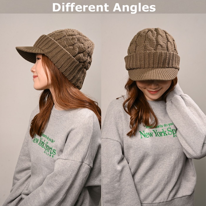 キャスケット レディース 秋冬 通販 つば付きニット帽 帽子 冬 秋 ニット帽子 ニットキャップ つば付 キャスケット帽子 かわいい 無地 洗える 手洗い |  | 19