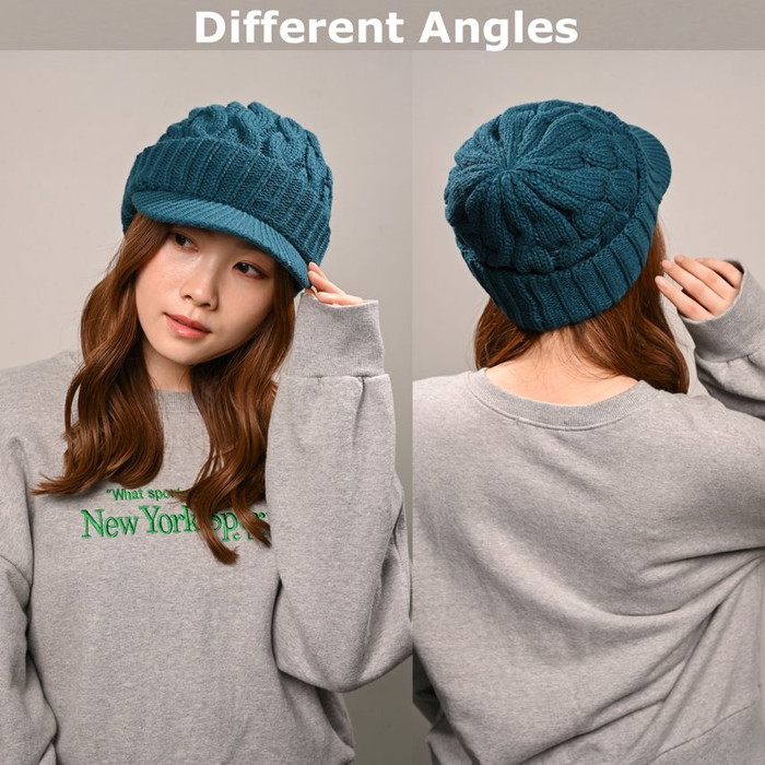 キャスケット レディース 秋冬 通販 つば付きニット帽 帽子 冬 秋 ニット帽子 ニットキャップ つば付 キャスケット帽子 かわいい 無地 洗える 手洗い |  | 20