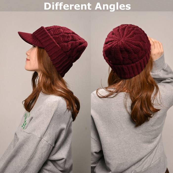 キャスケット レディース 秋冬 通販 つば付きニット帽 帽子 冬 秋 ニット帽子 ニットキャップ つば付 キャスケット帽子 かわいい 無地 洗える 手洗い |  | 21