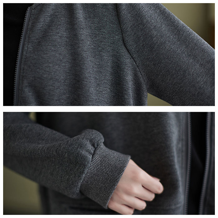 アウター 通販アウター ブルゾン レディース ジャケット スウェット カーディガン フードなし パーカー トレーナー ファスナー 羽織り 大きめ アウター | ブランド登録なし | 07