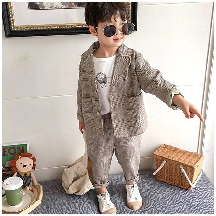 フォーマルスーツ キッズ カジュアル チェック柄 通販 パンツスーツ フォーマル スーツ カジュアルスーツ ジャケット ズボン パンツ 子供服 子ども服 | BACKYARD FAMILY | 05
