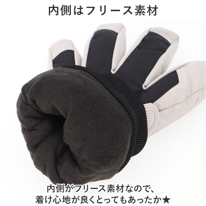 スキーグローブ レディース メンズ 通販 スキー グローブ 手袋 スノーグローブ 5本指 裏起毛 スマホ対応 保温 滑り止め すべり止め 暖かい スキーグローブ | DNS | 03