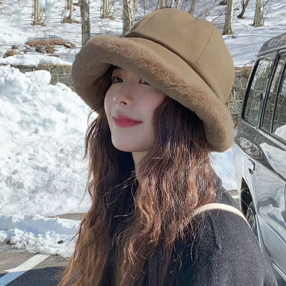 バケット ハット レディース 冬 通販 バケットハット 秋冬 帽子 バケハ ファーハット ボアハット もこもこ ふわふわ つば広 あったか 暖かい 温かい バケット |  | 03