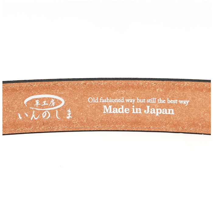 ベルト 通販ベルト メンズ 革工房いんのしま KIB501 メンズベルト 革ベルト レザーベルト 紳士ベルト 再生皮革 リサイクルレザー 幅 30mm W 100cm ベルト | CHAMBER | 12