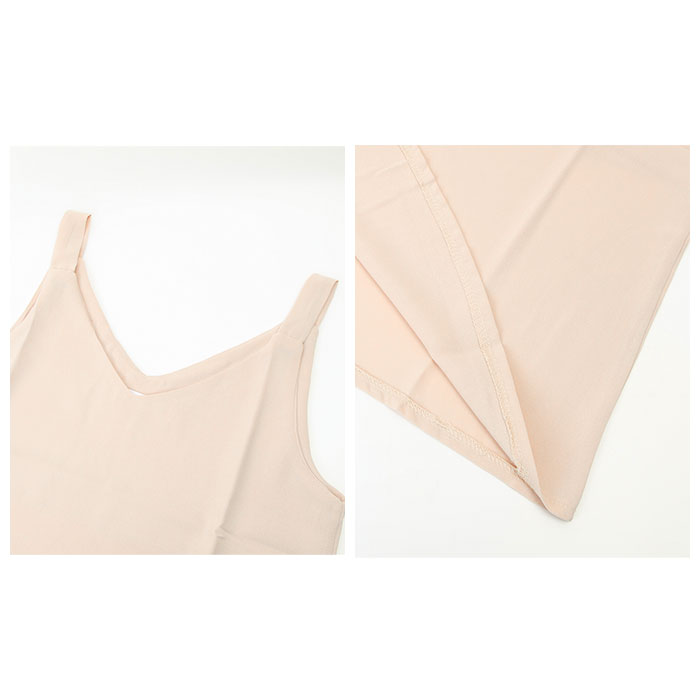 キャミソール レディース アウター インナー 通販 キャミ タンクトップ Vネック ｔシャツ シャツ ダブルレイヤー ゆったり スリム ブラック ブルー キャミソール | KINNER | 14