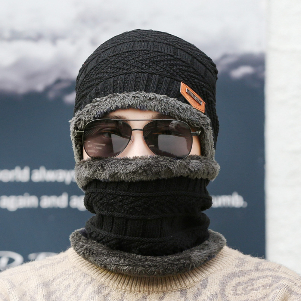 ニット帽 通販ニット帽 レディース スヌード 2点セット ニット帽子 ニット 帽子 裏起毛 ふわふわ もこもこ ふんわり 無地 編み目 ゆったり あったか ニット帽 | ブランド登録なし | 01