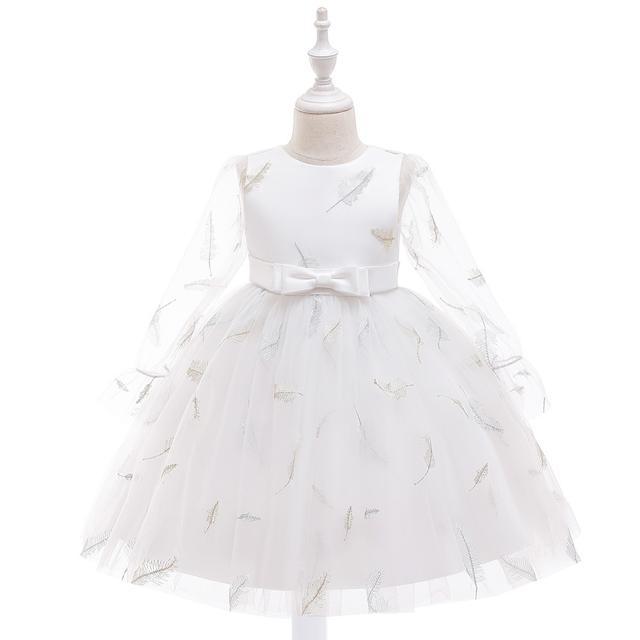 子供 通販子供 ドレス 長袖 ピアノ 発表会 結婚式 キッズ ワンピース 女の子 おしゃれ かわいい フラワーガール リングガール 袖 シースルー プリンセス 110 | BACKYARD FAMILY | 02
