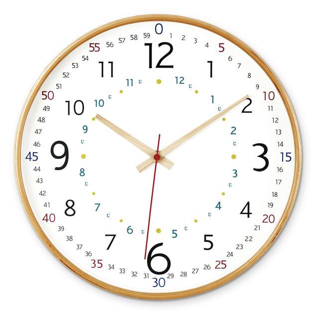 知育時計 壁掛け 通販 掛け時計 おしゃれ 時計 知育 キッズ 子供 PASSERELLE パスレル キッズウォールクロック 学習 時計の読み方 子供部屋 知育時計 |  | 01
