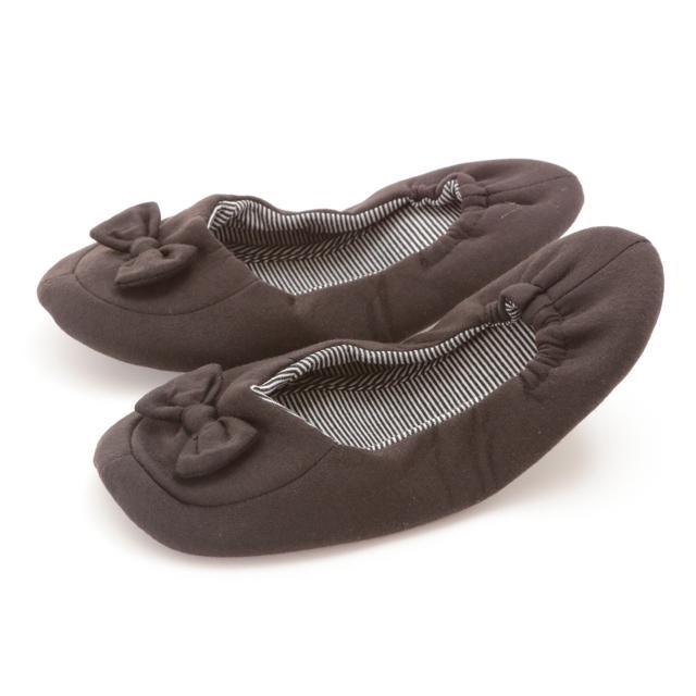 携帯スリッパ 折りたたみ レディース おしゃれ かわいい ルームシューズ 参観日 幼稚園 キュート 可愛い 折りたたみ 女性 スリッパ リボン | ブランド登録なし | 01