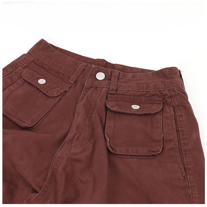 カーゴパンツ レディース ゆったり 通販 ワイドパンツ 長ズボン ズボン 作業着 ワイド ルーズ 太め ポケット ボトムス 10分丈 シンプル 無地 楽  カーゴパンツ | BACKYARD FAMILY | 12