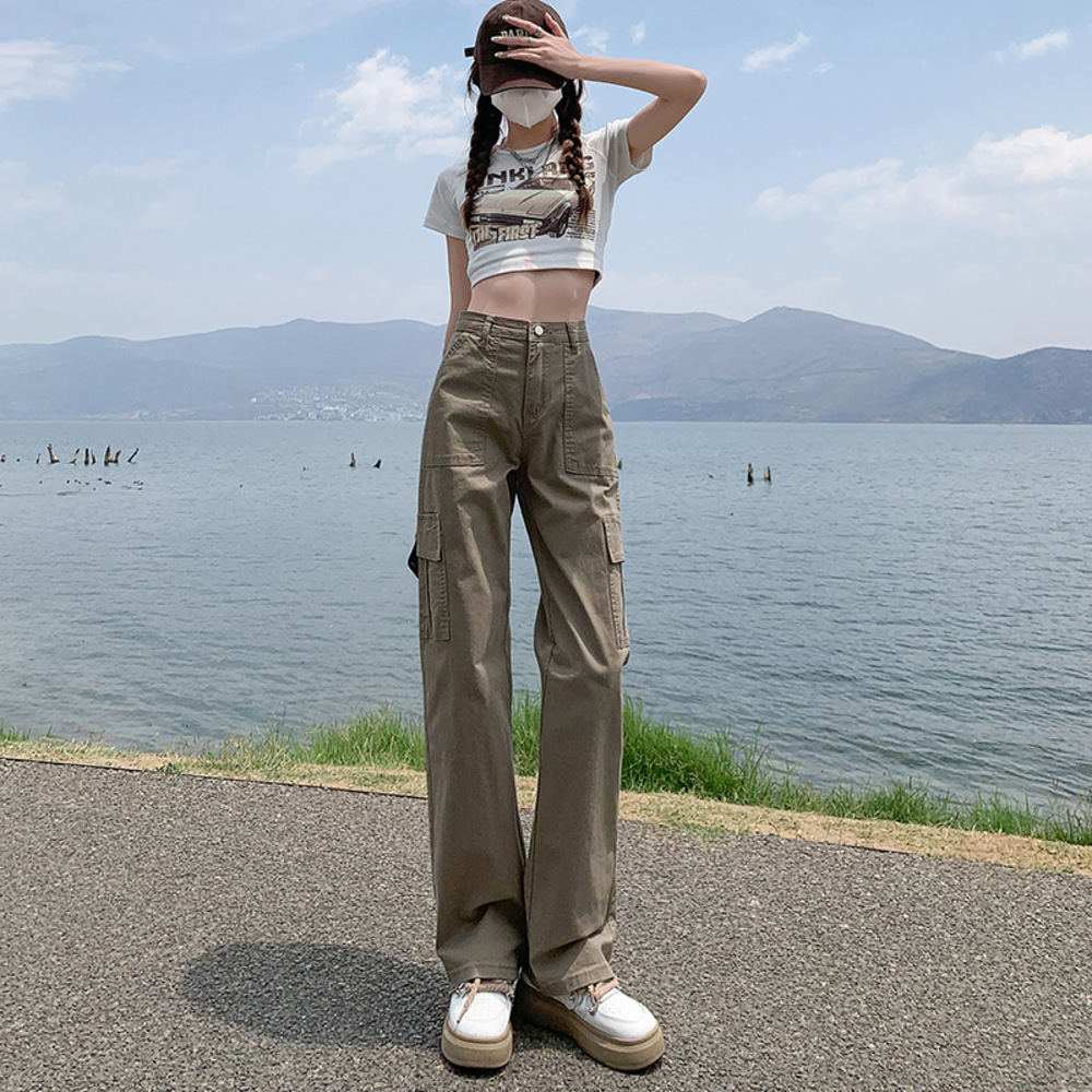 カーゴパンツ レディース 通販 パンツ ズボン 長ズボン ベイカーパンツ ワークパンツ 作業着 チノパンツ ポケット 体型カバー ゆったり ゆるめ カーゴパンツ | BACKYARD FAMILY | 04