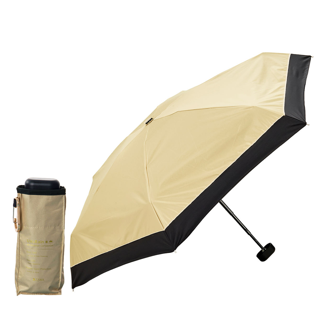 日傘 折りたたみ 通販 KIZAWA キザワ 折りたたみ傘 折りたたみ日傘 折り畳み傘 傘 かさ カサ コンパクト 手開き 日差し 5段式 カラビナ 54703-020 日傘 | KIZAWA | 03