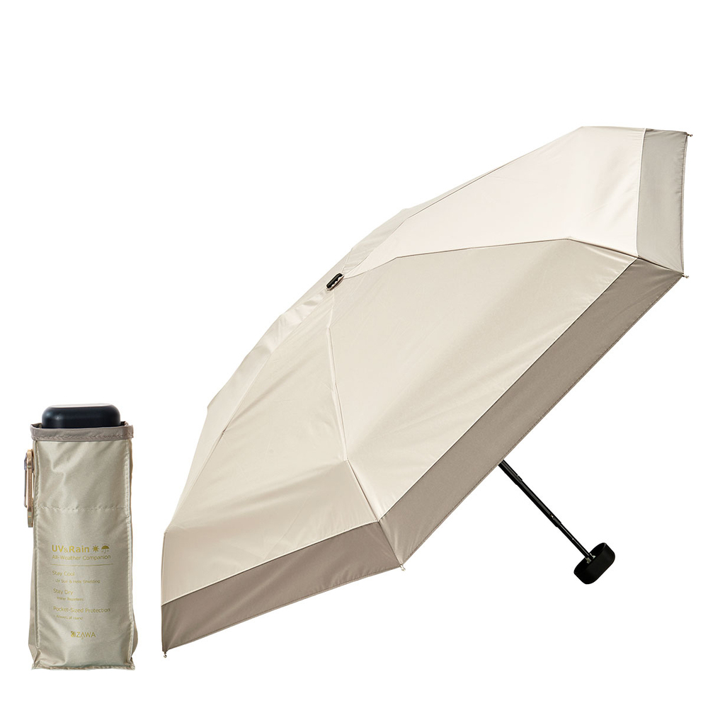 日傘 折りたたみ 通販 KIZAWA キザワ 折りたたみ傘 折りたたみ日傘 折り畳み傘 傘 かさ カサ コンパクト 手開き 日差し 5段式 カラビナ 54703-020 日傘 | KIZAWA | 02
