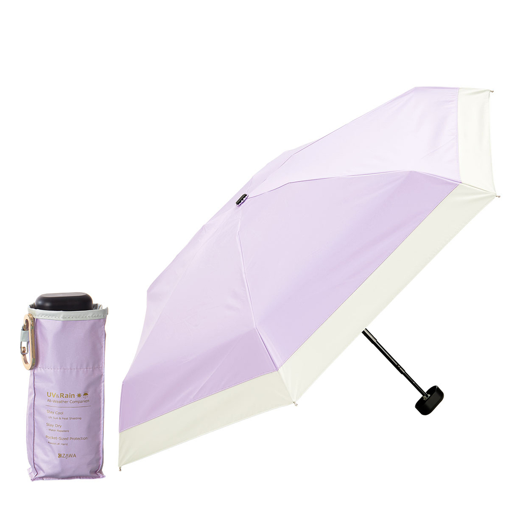 日傘 折りたたみ 通販 KIZAWA キザワ 折りたたみ傘 折りたたみ日傘 折り畳み傘 傘 かさ カサ コンパクト 手開き 日差し 5段式 カラビナ 54703-020 日傘 | KIZAWA | 05