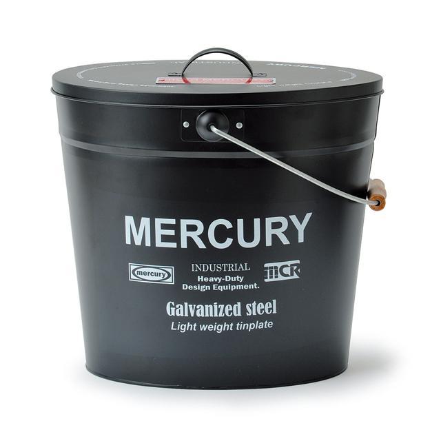 マーキュリー バケツ おしゃれ おしゃれバケツ 蓋つき 蓋付き フタ付 ふた付き ブリキ ガーデニング シンプル MERCURY ゴミ箱｜backyard｜02