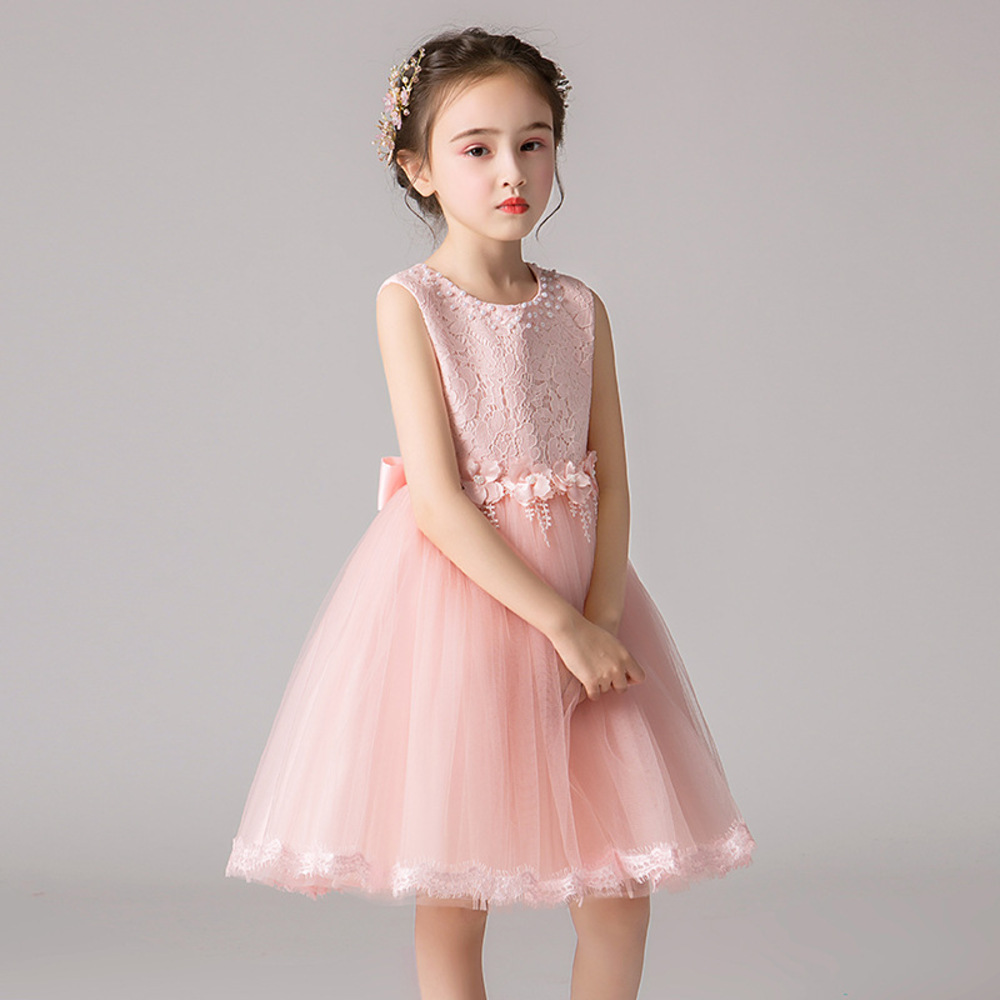 ドレス 子供 肩出し 通販 フォーマルドレス ワンピース 女の子 キッズ 子供ドレス ピアノ 発表会 結婚式 お呼ばれ ノースリーブ レース リボン 花 フラワー | BACKYARD FAMILY | 02