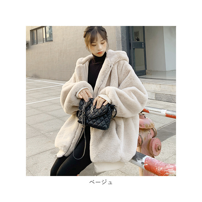 ☆ ベージュ Mサイズ ジャケット フード付きコート 秋冬 ktop56 ファー