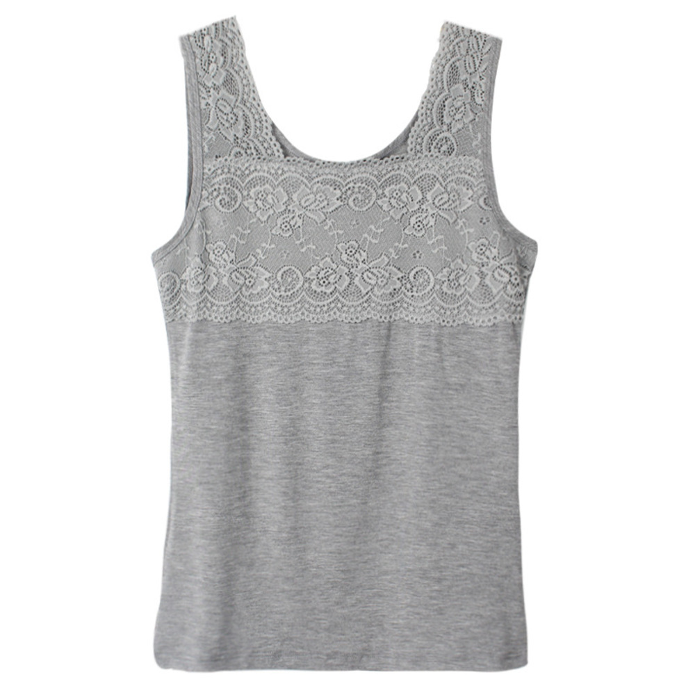 タンクトップ レース 通販 ノースリーブ トップス キャミソール スクエアネック レイヤード 重ね着 シャツ インナー レディース 薄手 スリム 夏 タンクトップ | BACKYARD FAMILY | 02