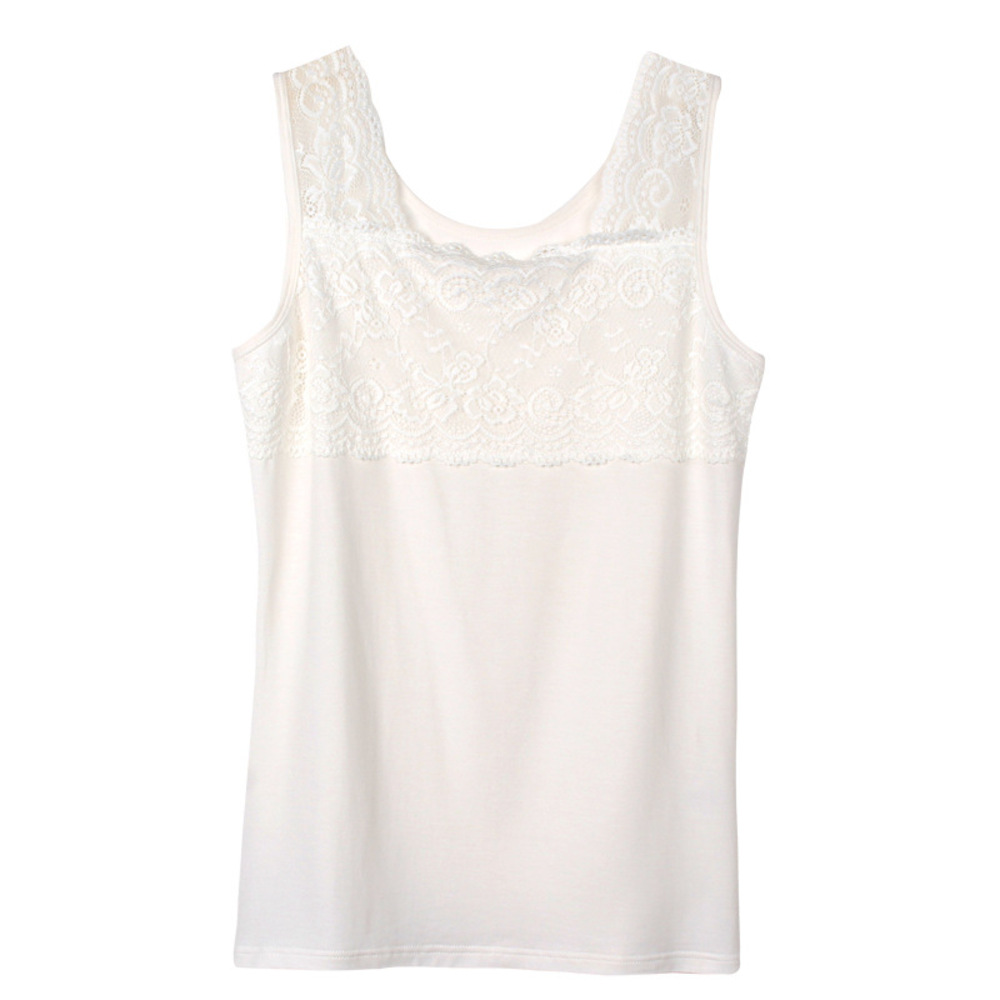 タンクトップ レース 通販 ノースリーブ トップス キャミソール スクエアネック レイヤード 重ね着 シャツ インナー レディース 薄手 スリム 夏 タンクトップ | BACKYARD FAMILY | 01