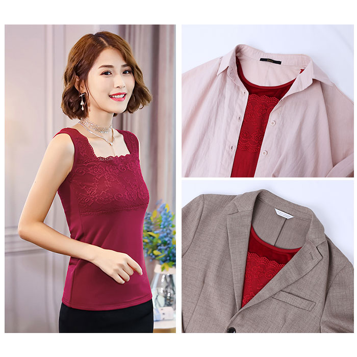 タンクトップ レース 通販 ノースリーブ トップス キャミソール スクエアネック レイヤード 重ね着 シャツ インナー レディース 薄手 スリム 夏 タンクトップ |  | 07