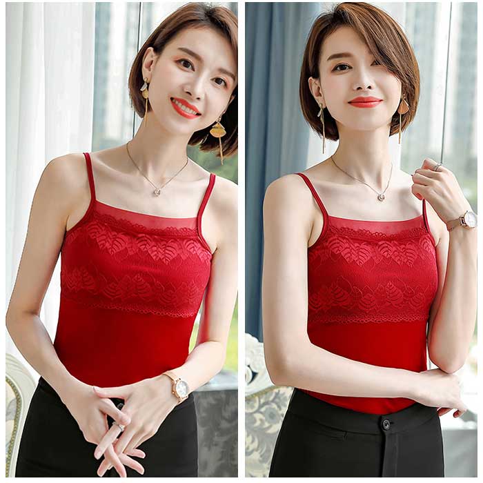 キャミソール レース 通販 ノースリーブ トップス タンクトップ スクエアネック レイヤード 重ね着 シャツ インナー レディース 薄手 スリム 夏 キャミソール |  | 04