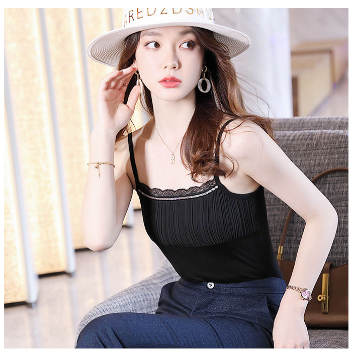 キャミソール ギャザー 通販 ノースリーブ トップス タンクトップ V ネック レイヤード 重ね着 シャツ インナー レディース セクシー スリム キャミソール |  | 05