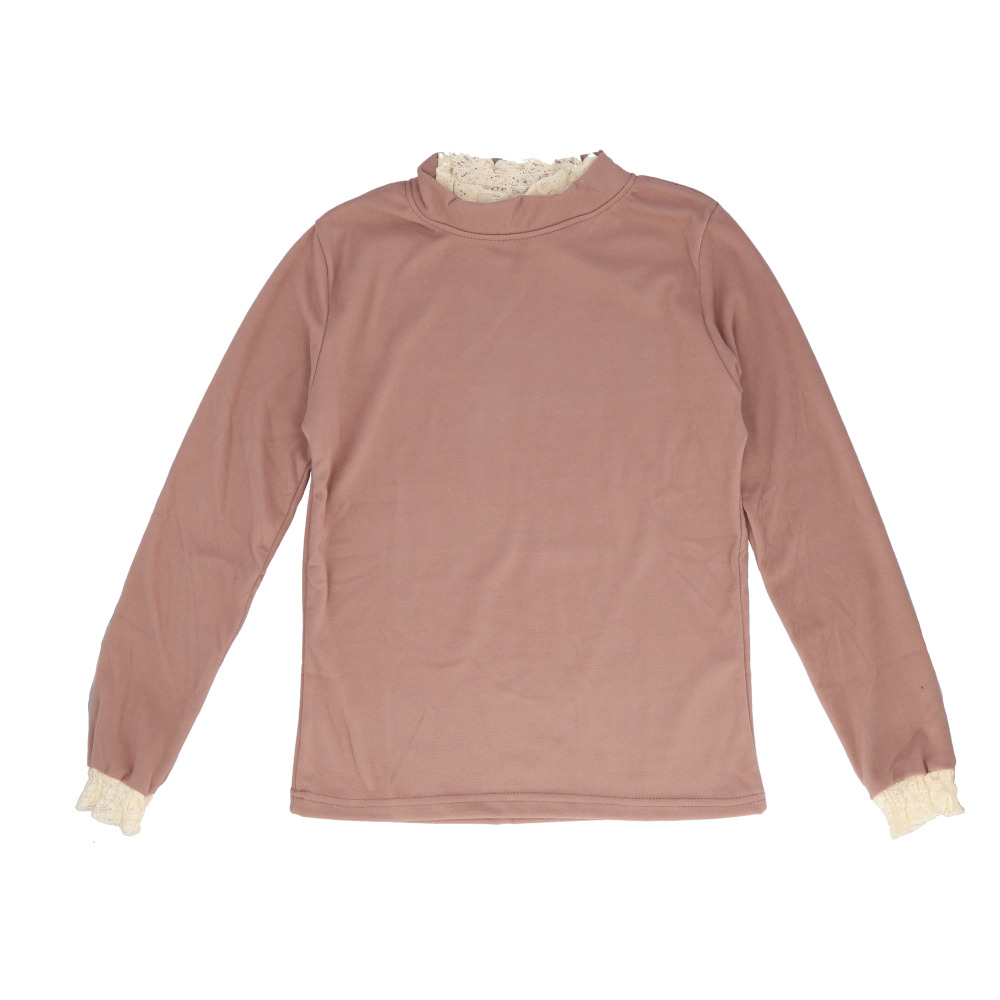 ハイネック レディース 薄手 通販 カットソー Tシャツ 秋冬 秋 冬 春秋 春 薄い 長袖 フリル 襟 フリル袖 スタンドカラー 立ち襟 おしゃれ シンプル ハイネック | BACKYARD FAMILY | 01