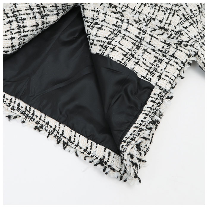 ジャケット レディース 秋冬 通販 ノーカラージャケット ツイードジャケット ショート丈 ノーカラー ツイード 入学式 フォーマル おしゃれ ジャケット | ブランド登録なし | 14