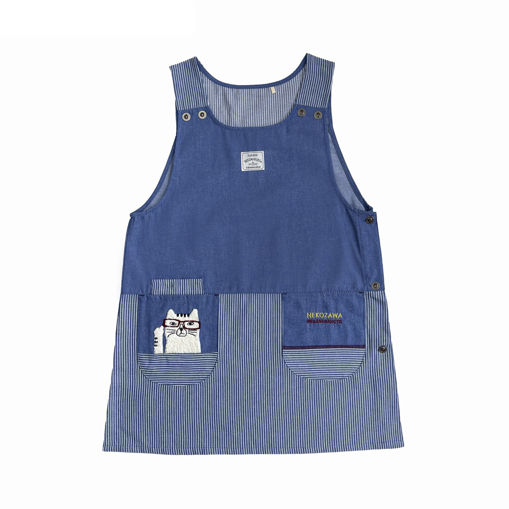 エプロン おしゃれ 通販 猫 ねこ ネコ 着脱が簡単 レディース シンプル 無地 ポケット キッチンファブリック かわいい 機能的 動きやすい キッチン雑貨 エプロン |  | 05