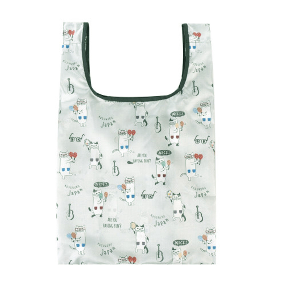 エコバッグ 折りたたみ 通販 買い物バッグ ショッピングバッグ レジバッグ コンビニバッグ ネコのプリント コンパクト バッグ トート レディース エコバッグ |  | 01