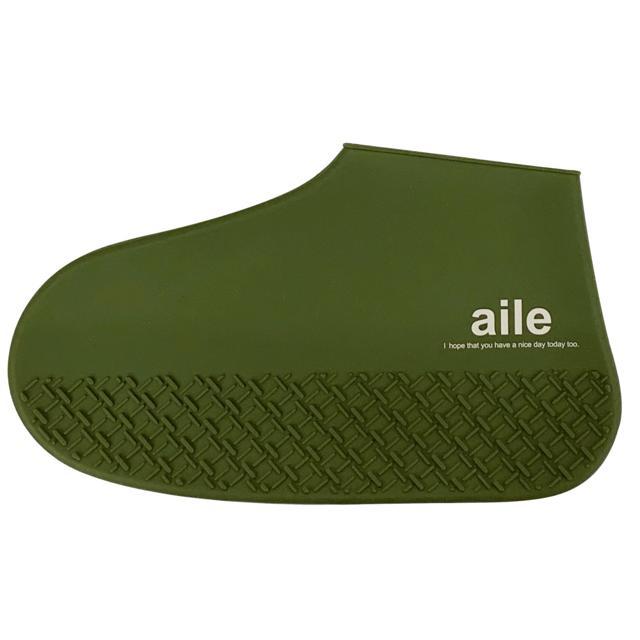 シューズカバー シリコン 通販 防水 自転車 Mサイズ レディース 小さめ 無地 シンプル 黒 ブラック 紺 ネイビー カーキ 携帯 収納 アウトドア シューズカバー |  | 03