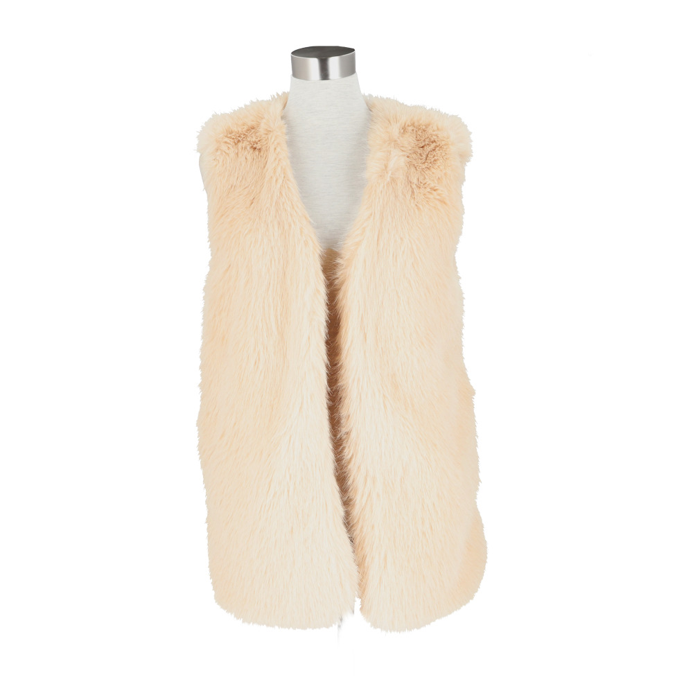 ファーベスト レディース 通販 ファー ベスト ロング フェイクファー エコファー ジレ 秋冬 羽織り ミドル丈 オーバーサイズ 大きいサイズ ゆったり 前開き | ブランド登録なし | 03