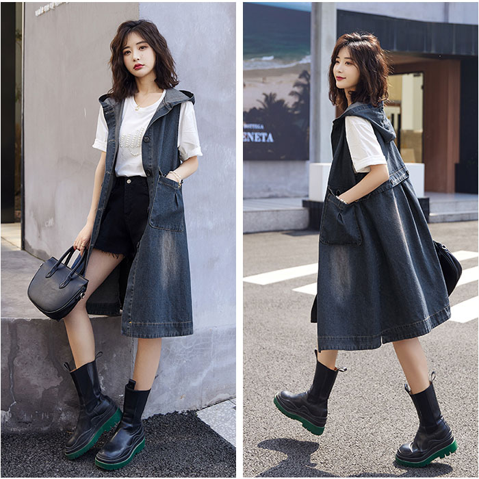 デニムベスト レディース 通販 ロングジレ レディースベスト 大人 ベスト ジレ デニム ロング オシャレ おしゃれ 可愛い かわいい ロングベスト デニムベスト |  | 02