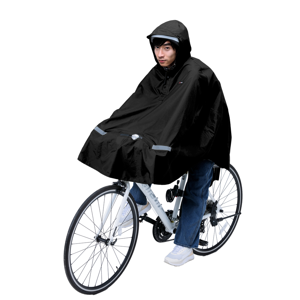 レインコート 通販レインコート 自転車 ポンチョ ヒザを雨から守る レインポンチョ ライト用窓付き レインウェア 雨具 合羽 かっぱ カッパ レインコート | RAIN | 02