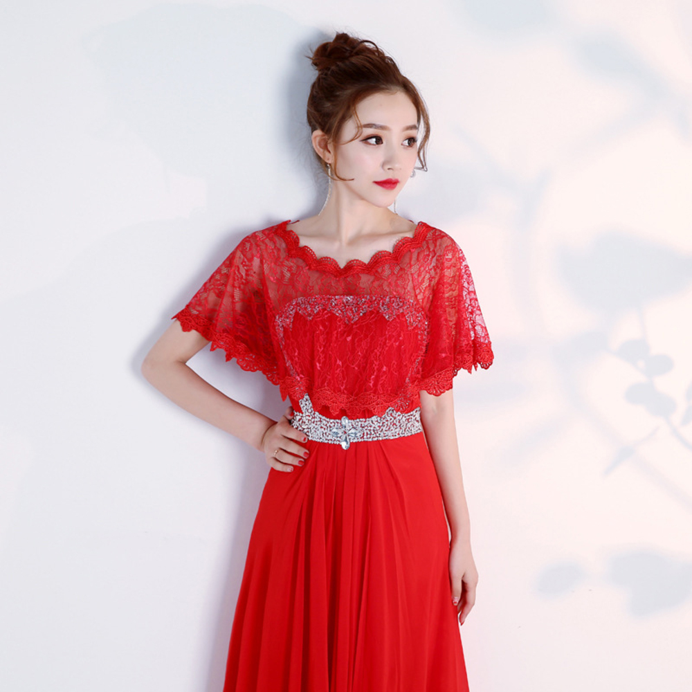 パーティや、結婚式の2次会に！ショール　アーバンリサーチROSSO RUIRUE BOUTIQUE ボレロ パーティードレス ショール レース 羽織