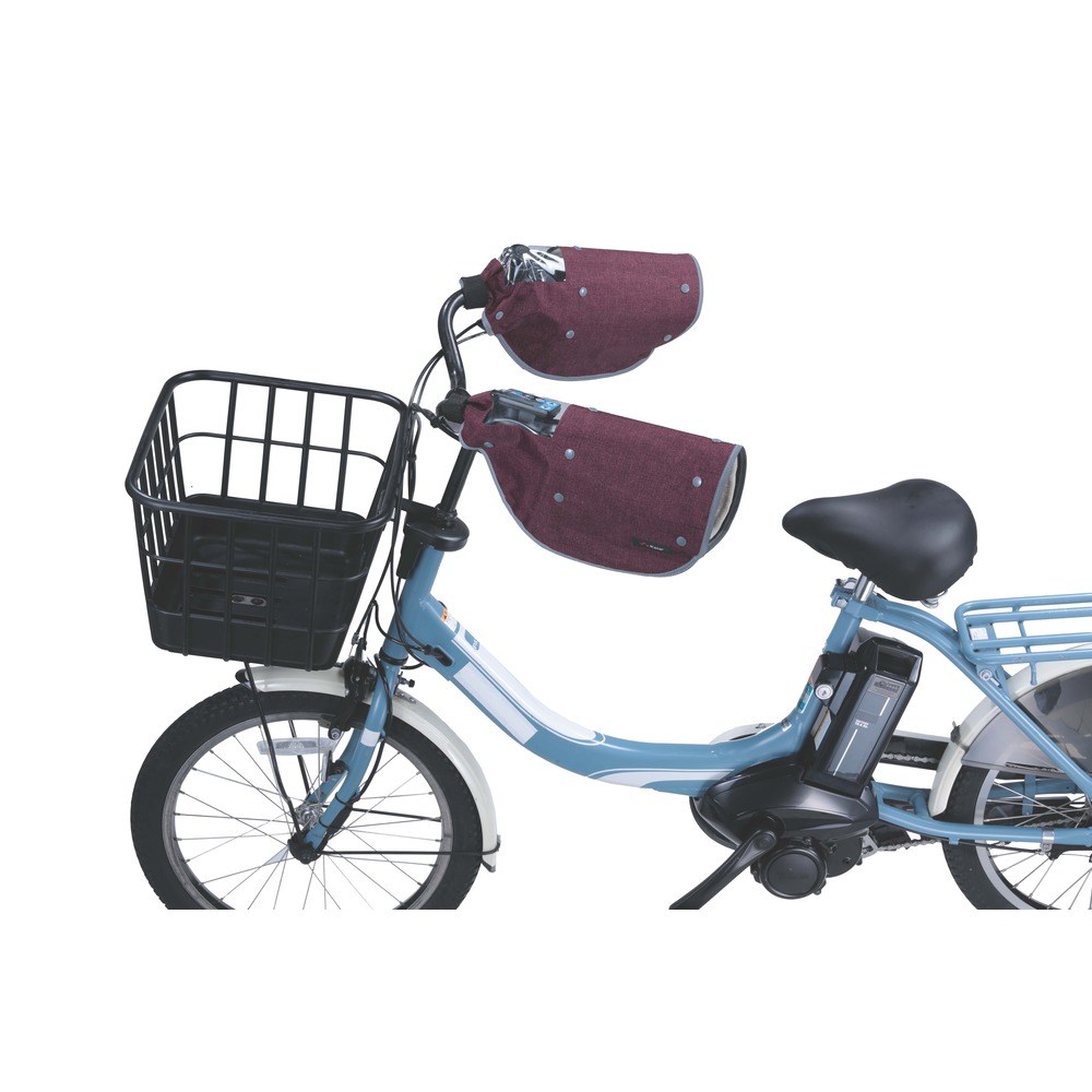 自転車 ハンドルカバー オールシーズン デニム 通販 ハンドル カバー 電動アシスト 防水加工 撥水 インナー ボア 着脱 透明窓付き 反射材付き 自転車 |  | 04