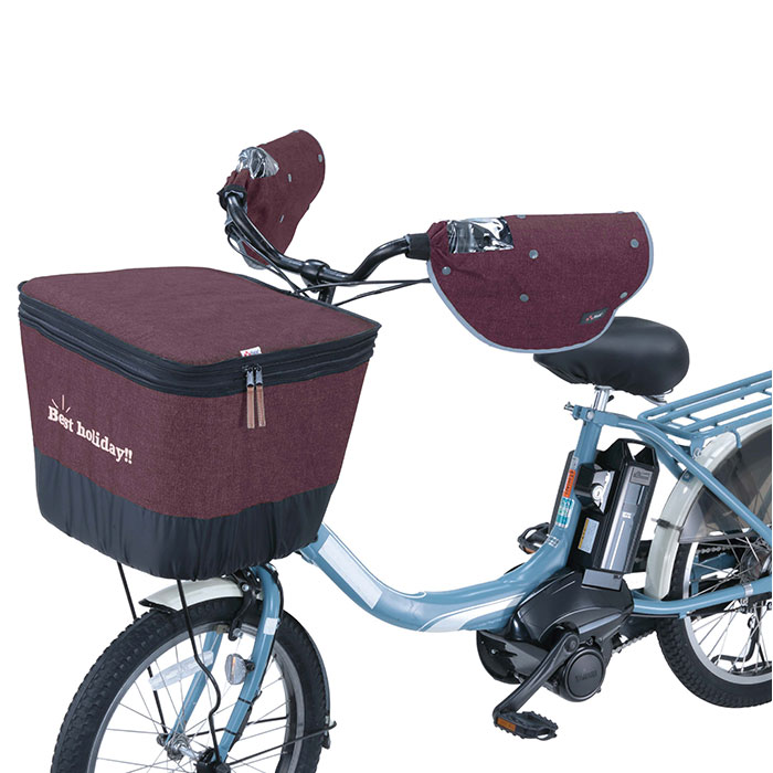 自転車 ハンドルカバー オールシーズン デニム 通販 ハンドル カバー 電動アシスト 防水加工 撥水 インナー ボア 着脱 透明窓付き 反射材付き 面ファスナー |  | 12