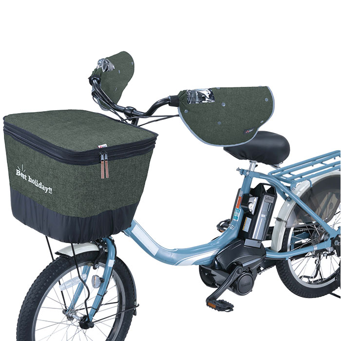 自転車 ハンドルカバー オールシーズン デニム 通販 ハンドル カバー 電動アシスト 防水加工 撥水 インナー ボア 着脱 透明窓付き 反射材付き 面ファスナー |  | 15