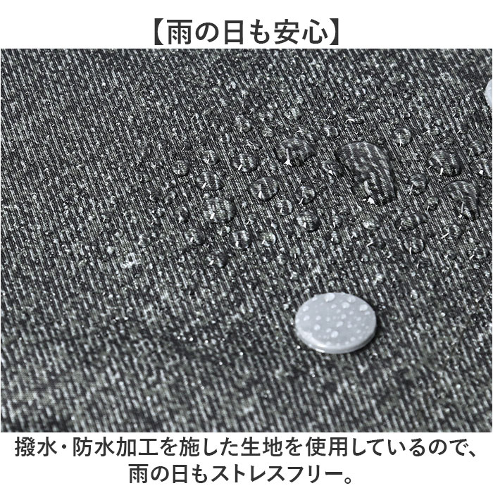 自転車 ハンドルカバー オールシーズン デニム 通販 ハンドル カバー 電動アシスト 防水加工 撥水 インナー ボア 着脱 透明窓付き 反射材付き 面ファスナー |  | 06