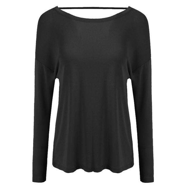 ヨガウェア トップス 長袖 レディース おしゃれトップス ロング丈 おしゃれ 体型カバー 体形カバー ツイストデザイン 背中開き 背中あき ヨガウェア |  | 01